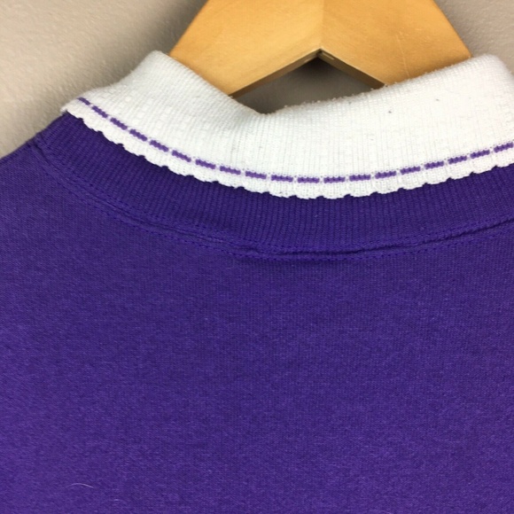 Large Vintage Collared Crewneck Purple sweater - Picture 8 of 8